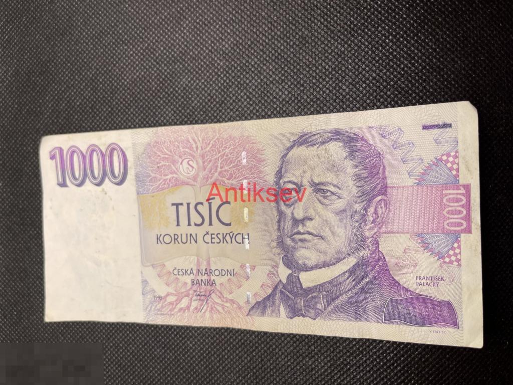 1000 крон Чехия 1993 редкая состояние