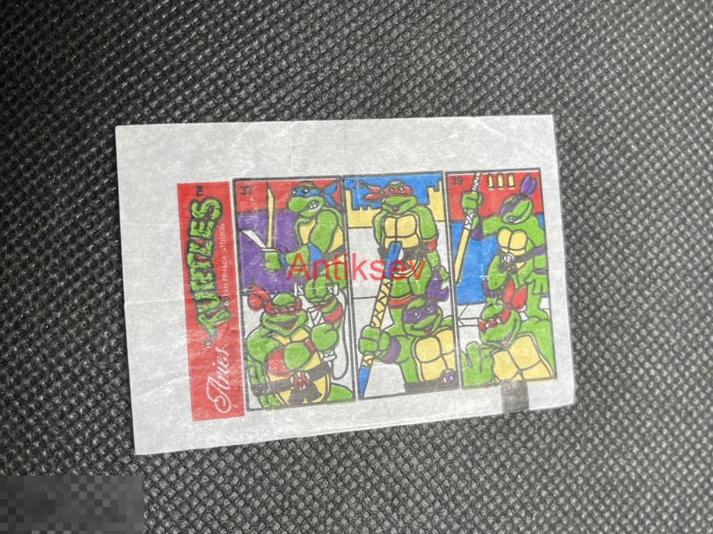 Вкладыш от жвачки Aries Turtles