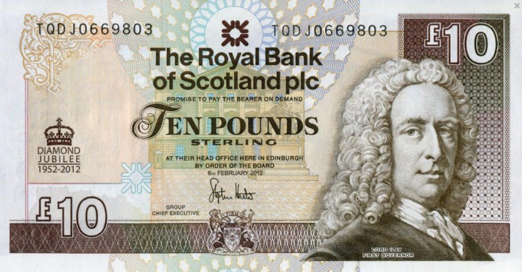 Шотландия 10 фунтов 2012 год Памятная ПРЕСС/UNC