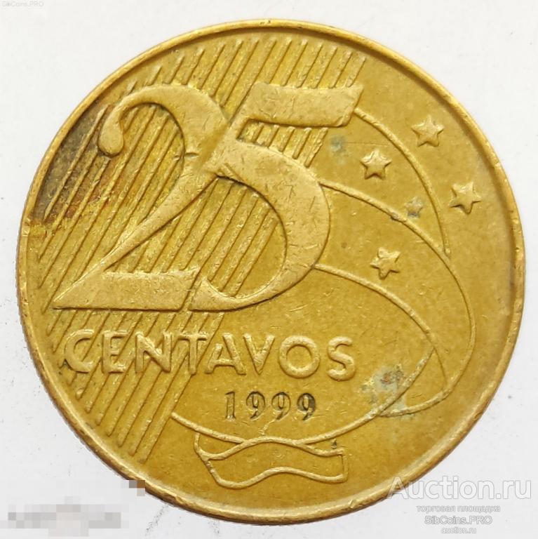 Бразилия 25 сентаво, 1999