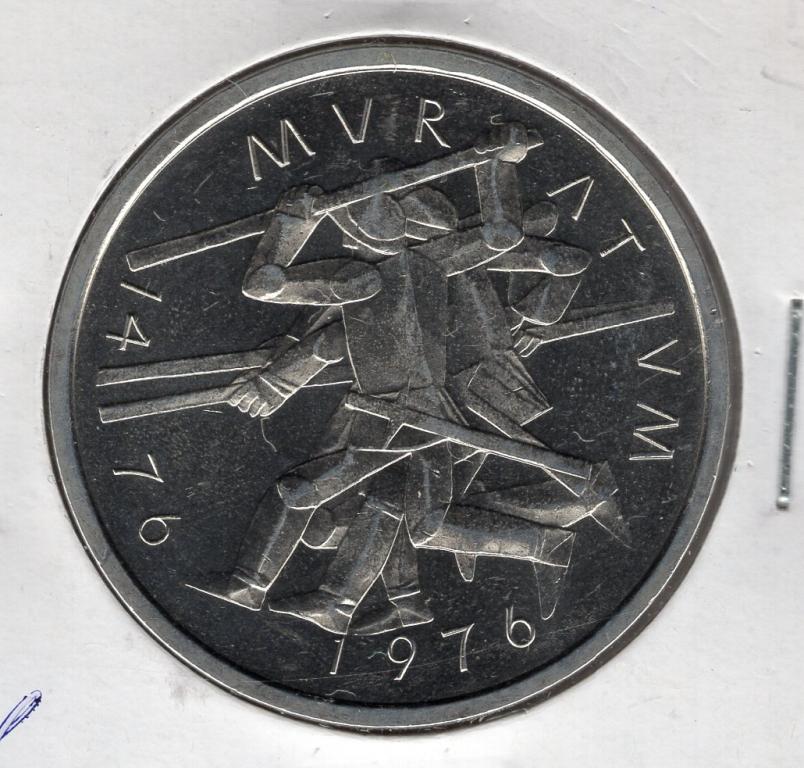 5 франков - Швейцария - 1976 - 500 лет битве при Муртене - KM#54