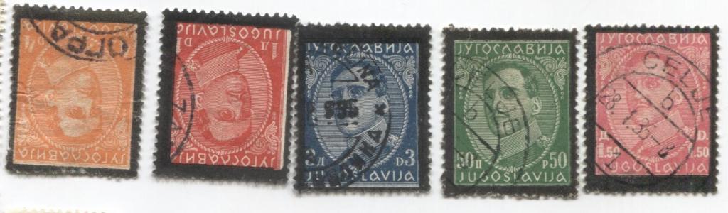 1934 Югославия.Смерть короля Александра.Траурная надпечатка.5м.гаш