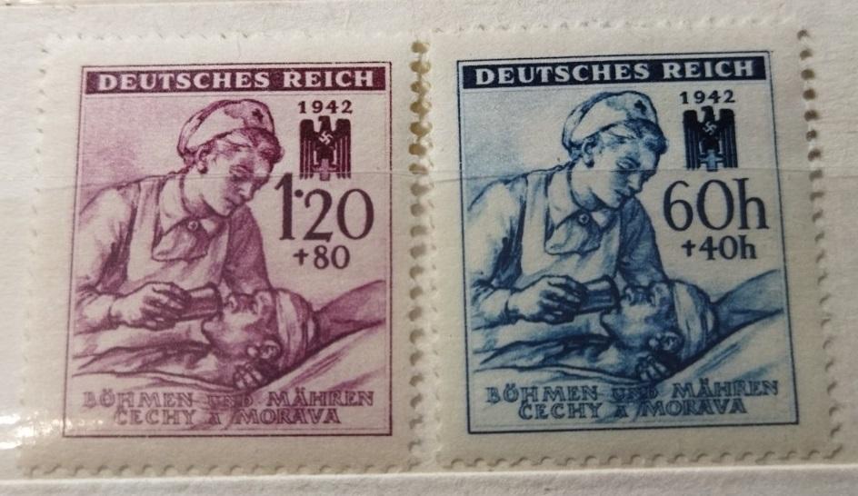 Германия Богемия и Моравия 1942 год  чистые марки красный крест