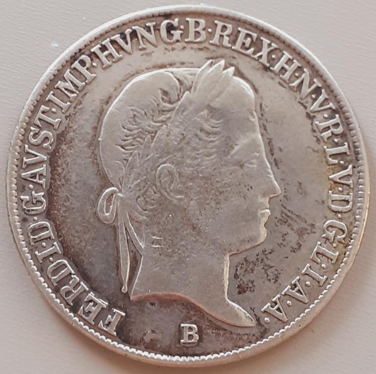 Венгрия 20 крейцеров 1841 г. Фердинанд. Серебро. VF+. Оригинал