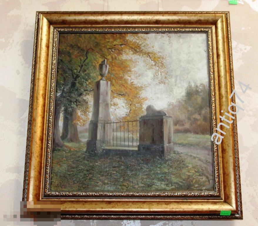 Попов Михаил Михайлович (1860-?). Осень в парке. 1910-е.   (В)