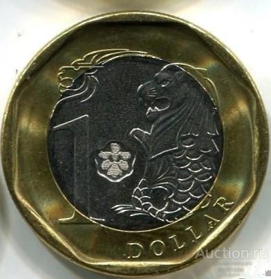 Сингапур 1 доллар 2013 года UNC