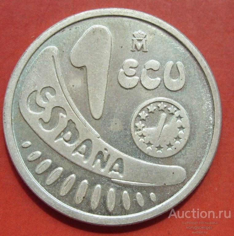 1 экю Испания 1989. Похищение Европы.