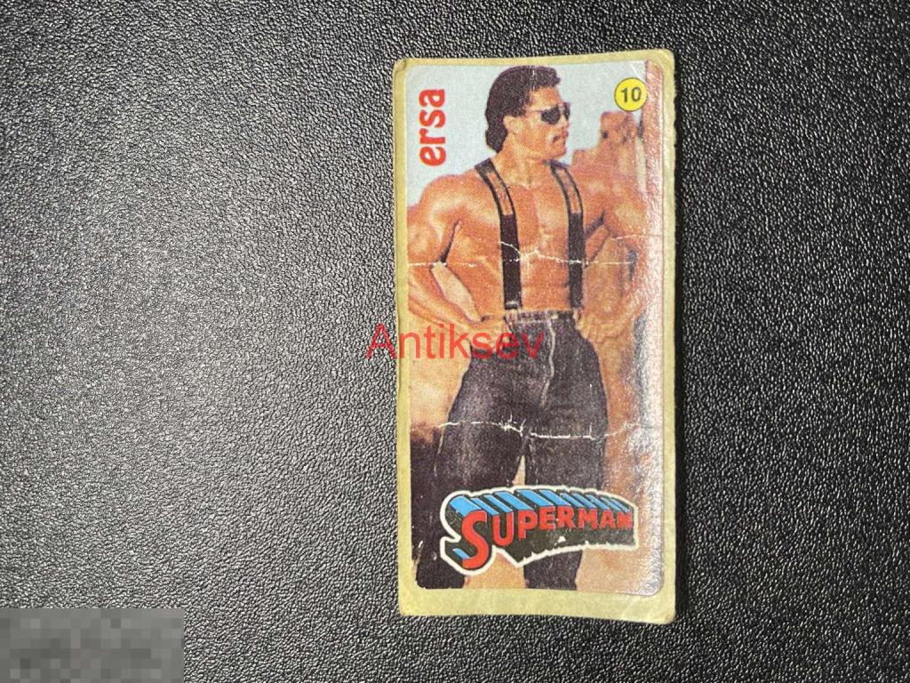 Наклейка от жвачки Ersa Superman культуристы № 10