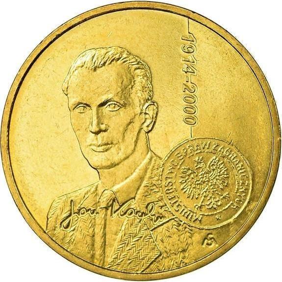 Польша 2 злотых, 2014 - 100 лет со дня рождения Яна Карского UNC