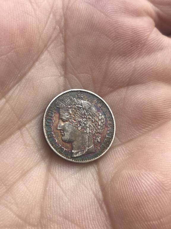 Франция. 50 Сантим 1881 г.Сохран.Оригинал.Радужная патина.