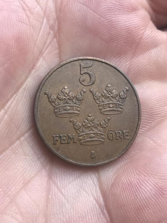 Швеция.Густав . 5 Оре 1920  г. UNC !!!