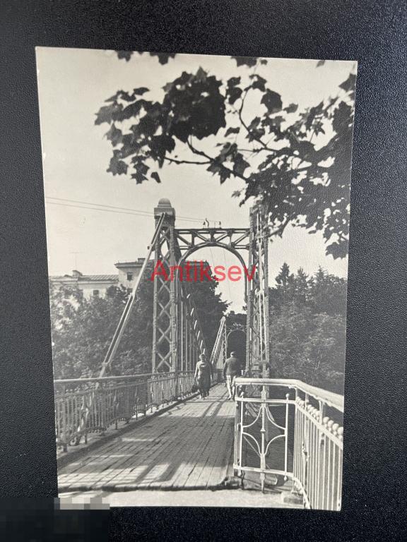 Открытка Кронштадт висячий мост 1966