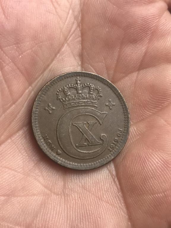 Дания.Кристиан 10 5 оре 1929 г. UNC !!!