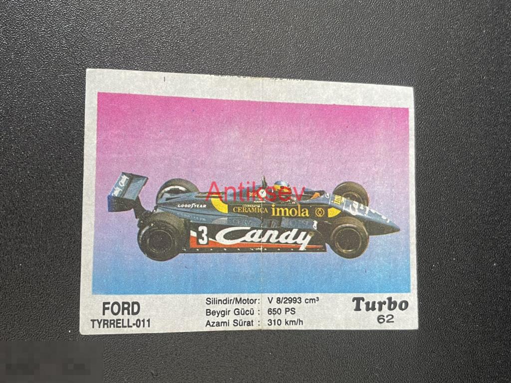 Вкладыш от жвачки Turbo № 62 2 серия