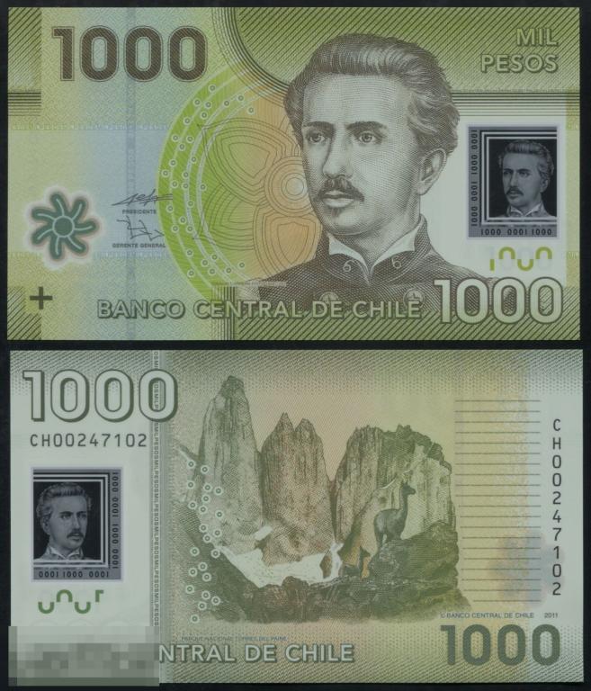 4.123 Чили 1000 песо 2011 UNC