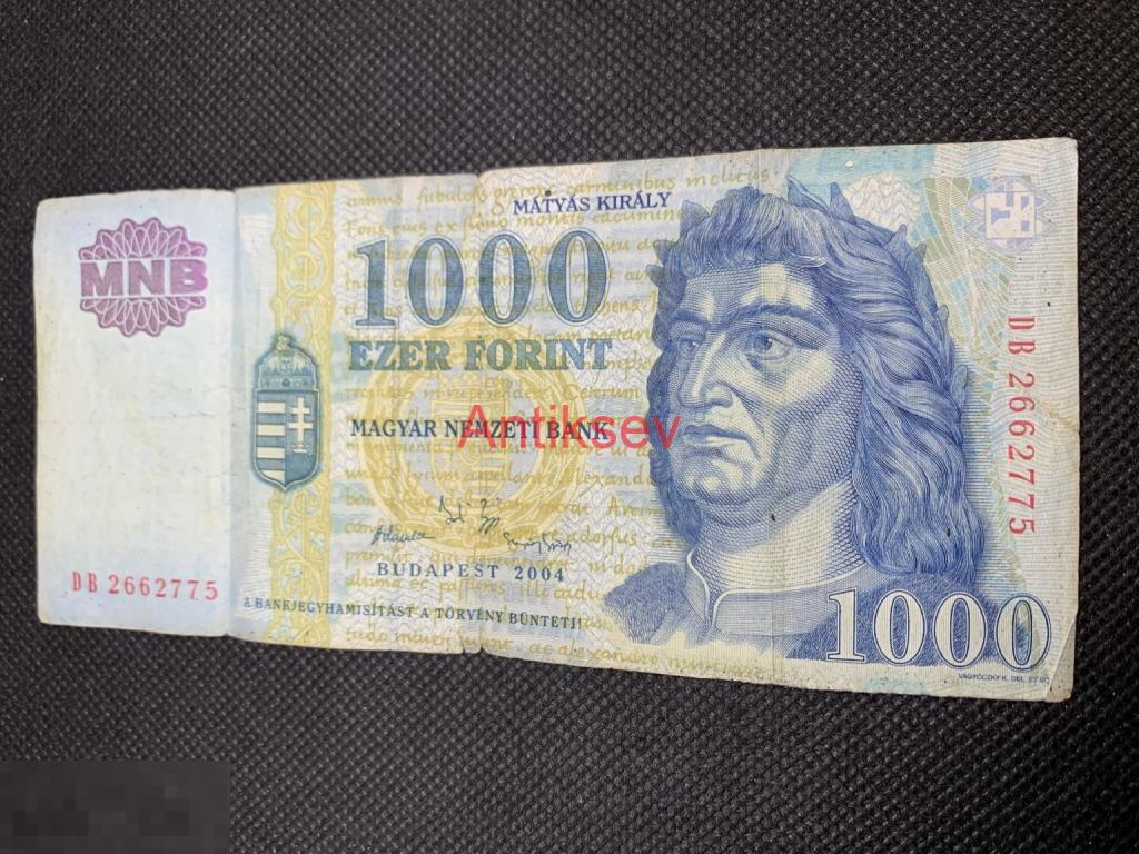 1000 форинт Венгрия 2004
