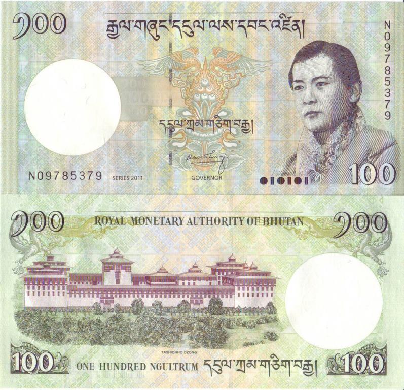 Бутан 100 нгултрум 2011 P32b пресс unc