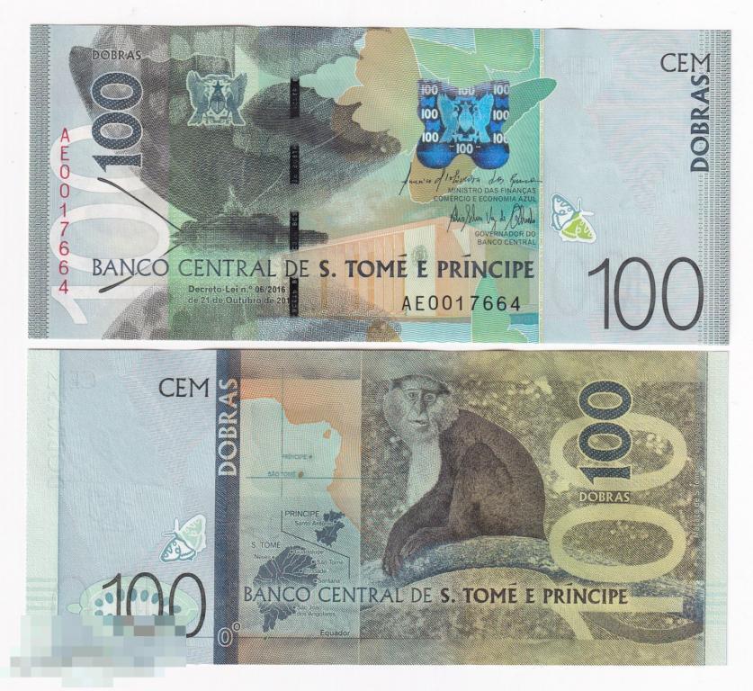 6.215 Сан-Томе и Принсипи - 100 Добра 2016-2018 UNC