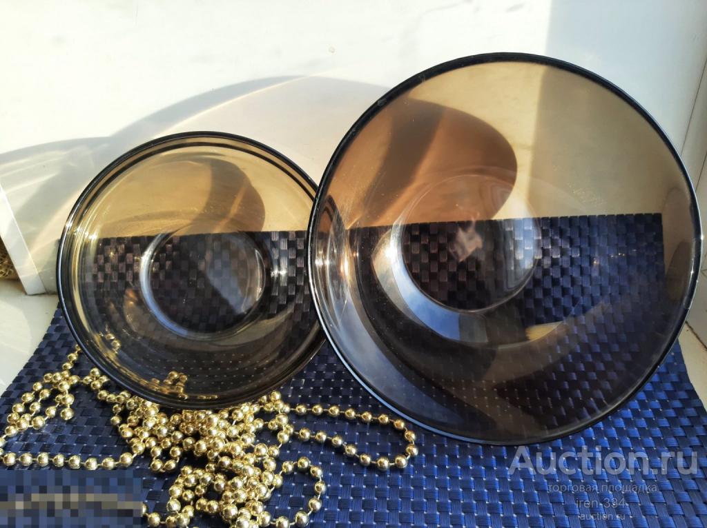 ВАЗА Конфетница ФРУКТОВНИЦА Салатница Цветное Стекло (2 шт) Одним лотом   334