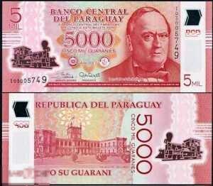 Парагвай 5000 гуарани 2017 Полимер UNC