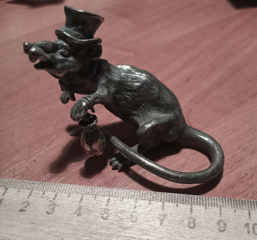 серебряная фигурка Король Крыс, серебро 84 пр,копия