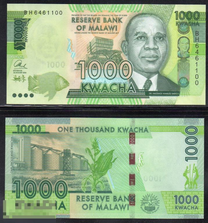 4.1 Малави. 2013 1000 квача  UNC