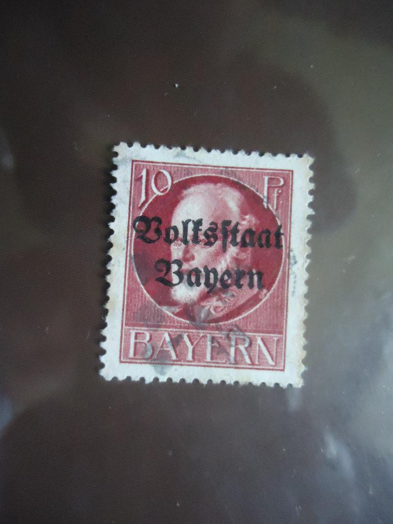 1919 г.  германия  Бавария  гаш. без клея.