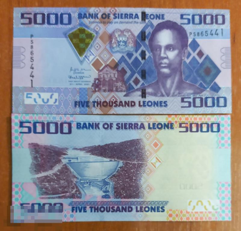 4.22 Сьерра-Леоне 5000 леоне 2021. UNC