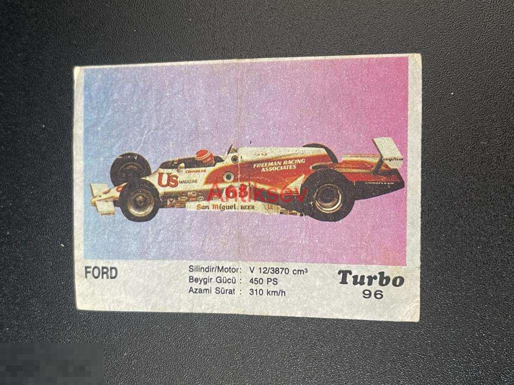 Вкладыш от жвачки Turbo № 96 2 серия