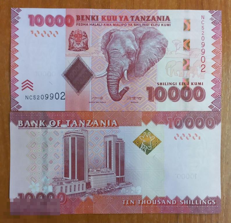5.114 Танзания 10000 шиллингов 2020 подпись верная UNC