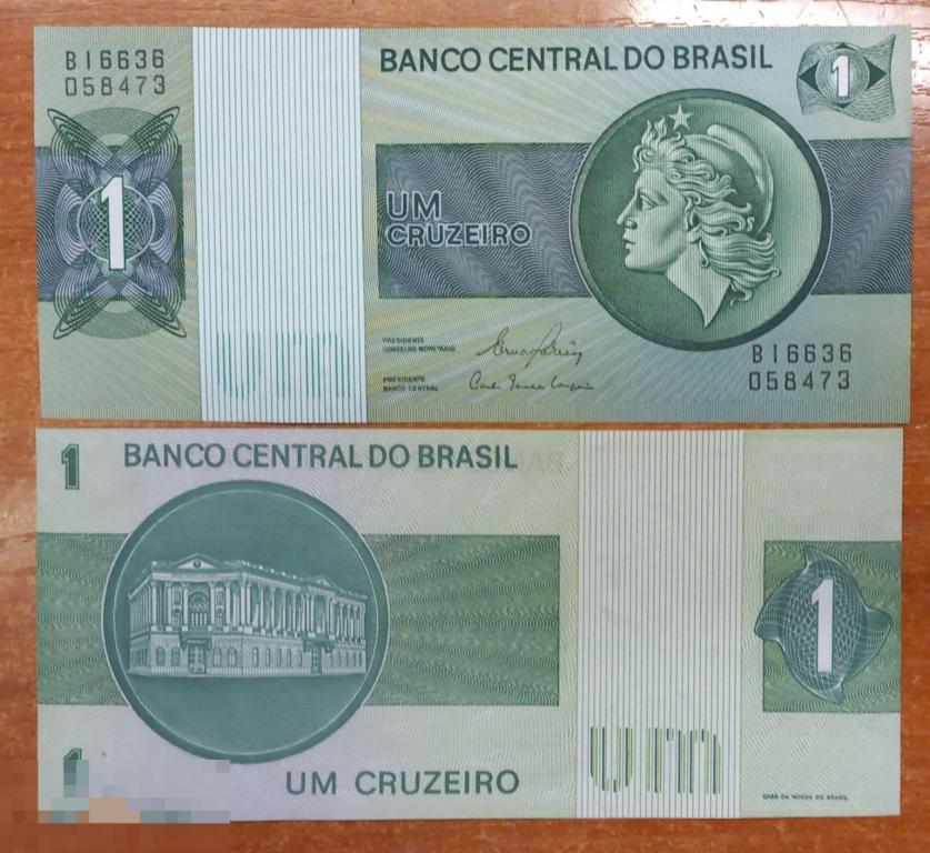 Бразилия 1 крузейро 1980 UNC