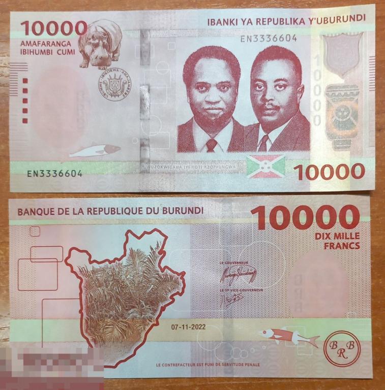 Бурунди 10000 Франков 2022 Р-W59 UNC