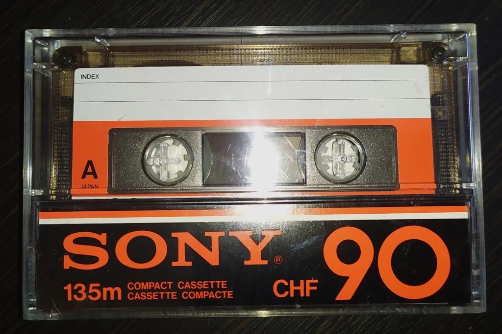 аудио кассета SONY CHF 90 (модель 1980 г) в отл.сост. (лот 0)