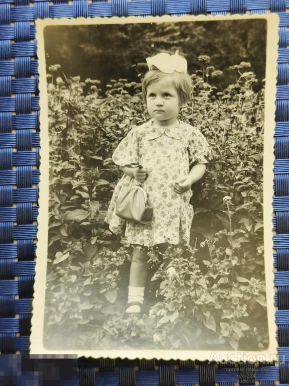 Фото на память Счастливое Детство Модница Ира с Сумочкой 1953 год   1404