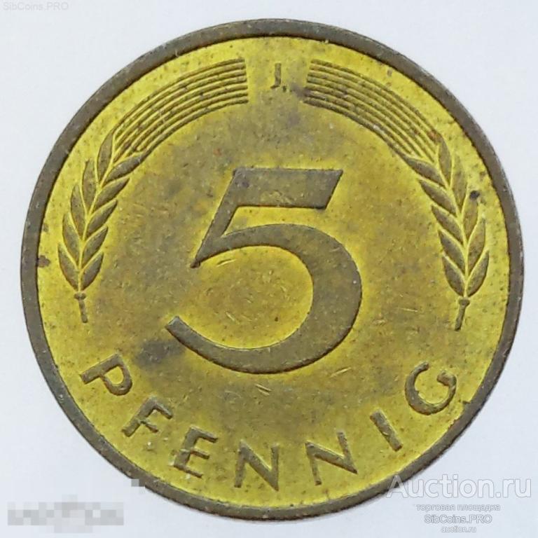 Германия 5 пфеннигов, 1991 (J)