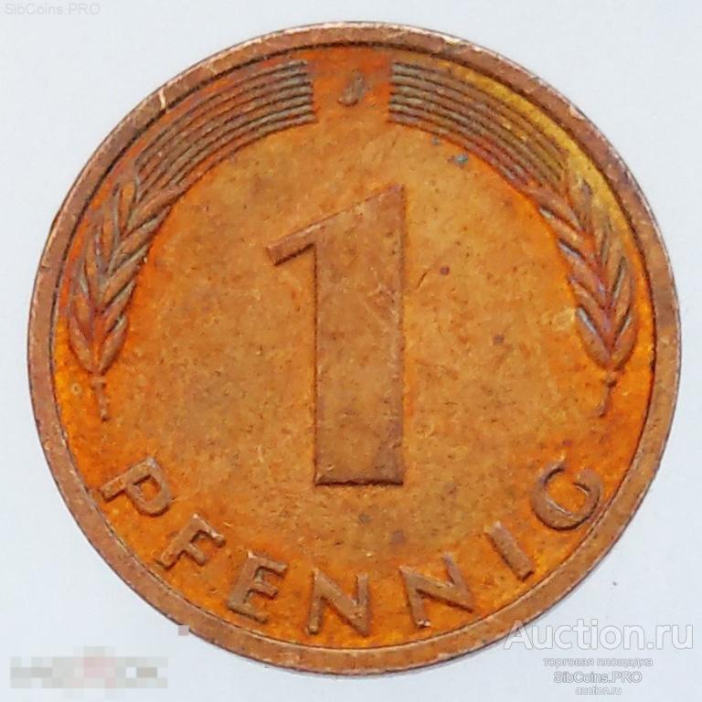 Германия 1 пфенниг, 1990 (J)