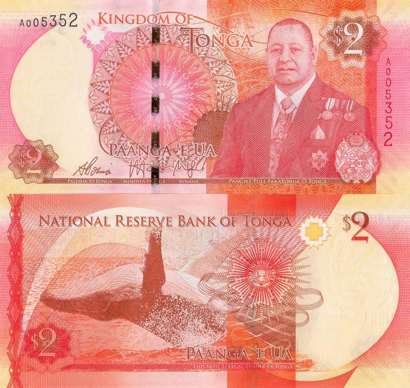 Тонга 2 паанга 2015 P44 пресс unc