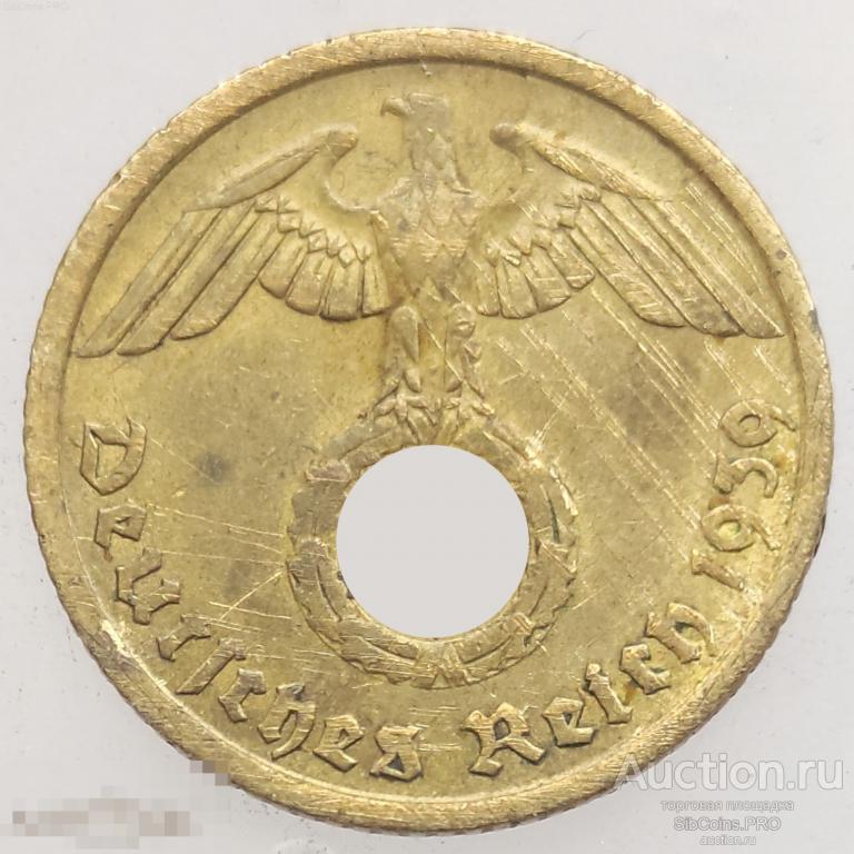 Германия 10 рейхспфеннигов, 1939 (F)