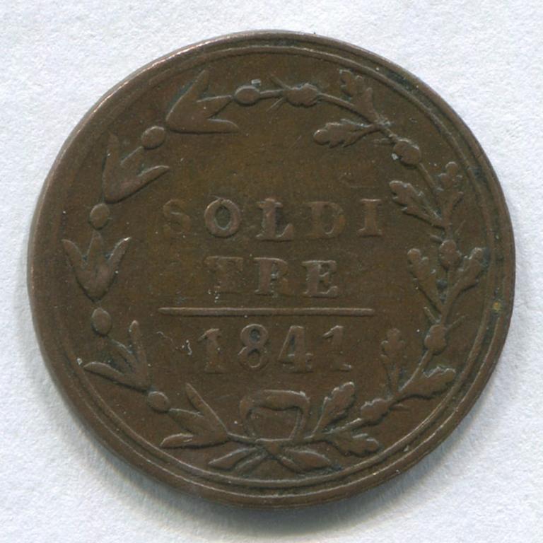 ШВЕЙЦАРИЯ/ТИЧИНО 3 СОЛЬДО 1841 GVF