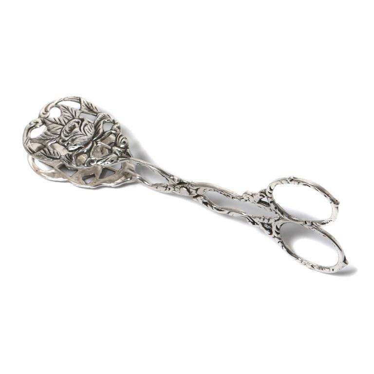 Серебряные кондитерские щипцы. Швеция, 1946 год.