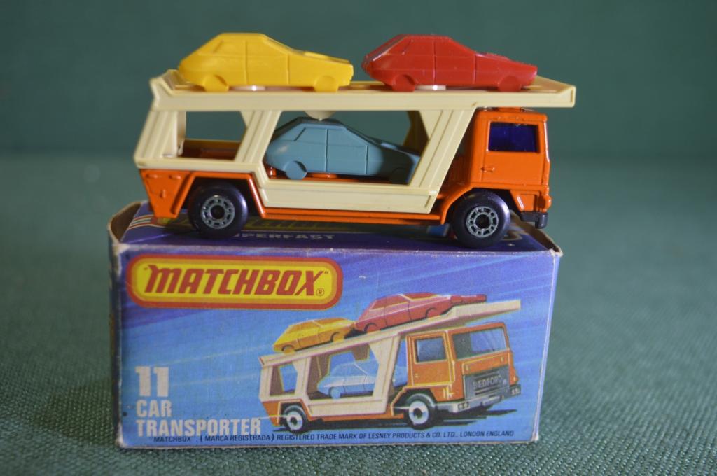 Машинка модель Matchbox Superfast "Car Transporter". Коробка. Великобритания. 1976 г.