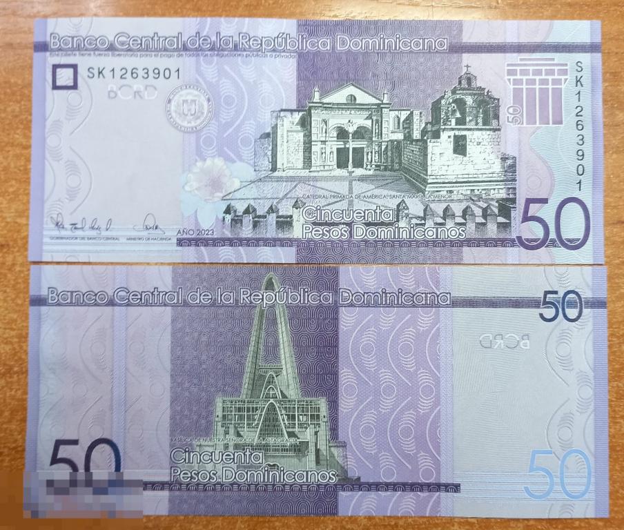 Доминикана Доминиканская республика 50 песо 2023 год P-189 UNC