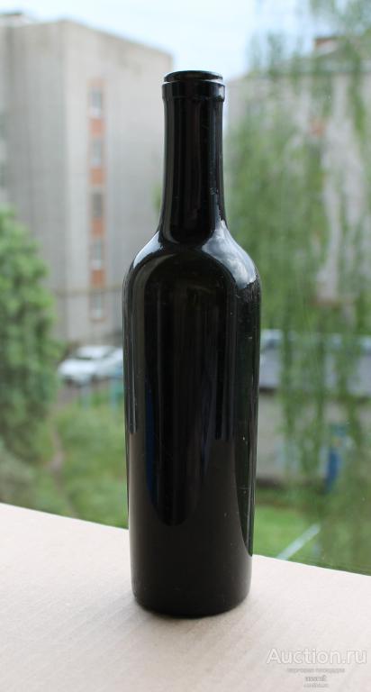 Бутылка винная темно зеленое стекло  начало 20 века Российская Империя 24 см