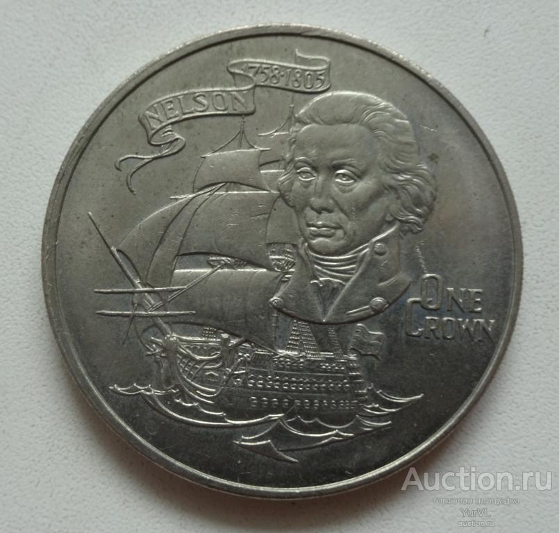 Гибралтар 1 крона 1980 года. Адмирал Горацио Нельсон.