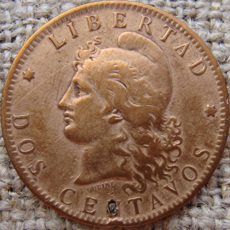 Аргентина 2 сентаво 1890 год