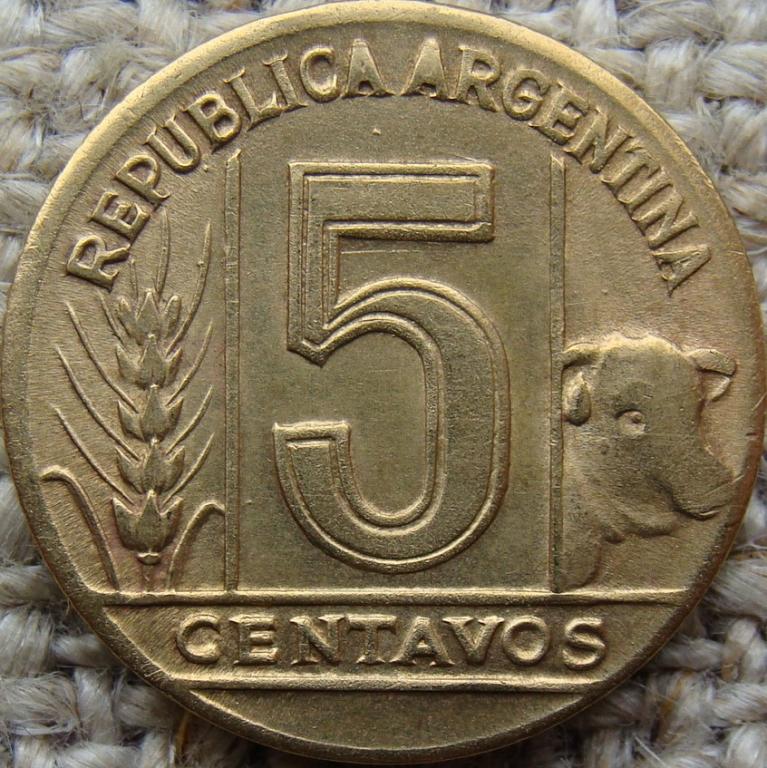 Аргентина 5 сентаво 1948 год