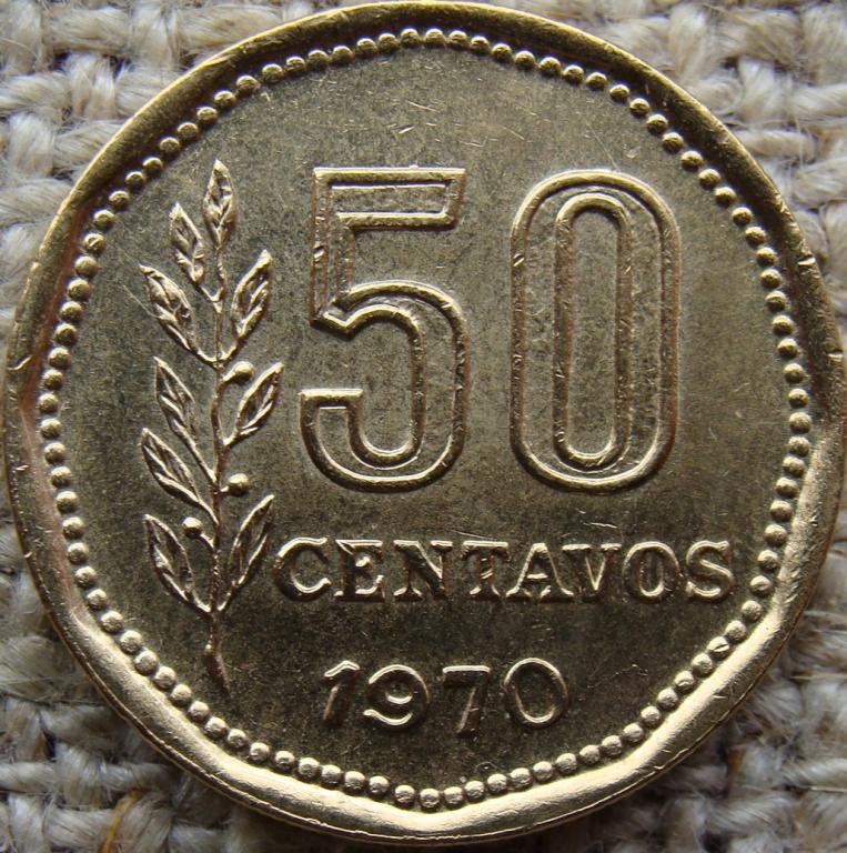 Аргентина 50 сентаво 1970 год