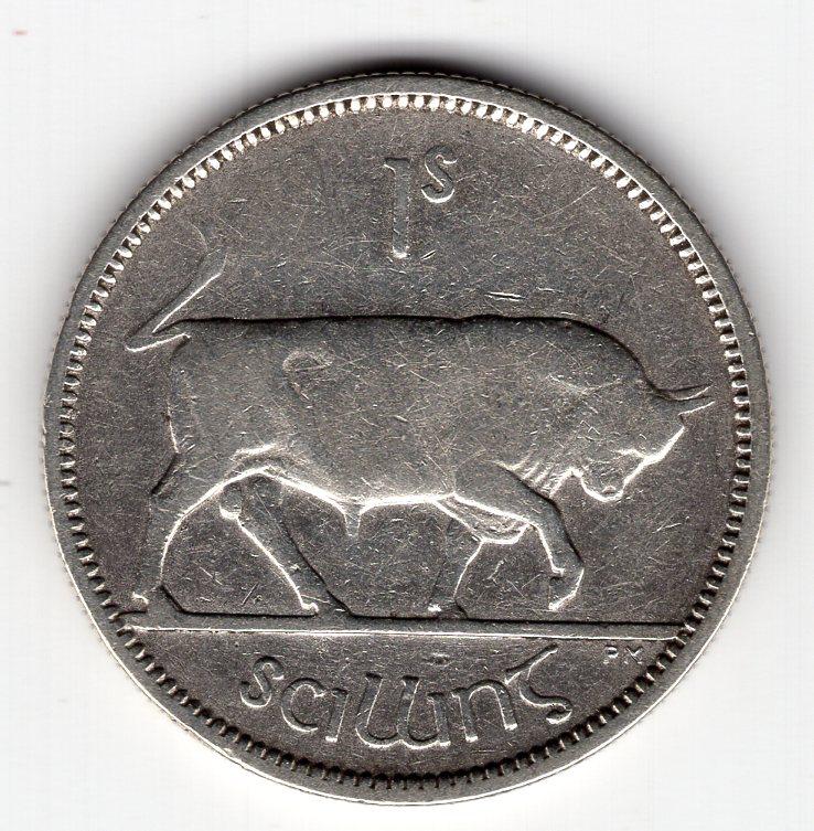 1 шиллинг - Ирландия - 1941 - серебро 750 - KM#14