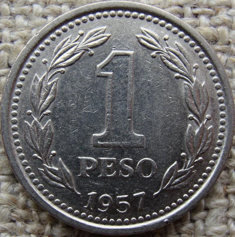 Аргентина 1 песо 1957 год