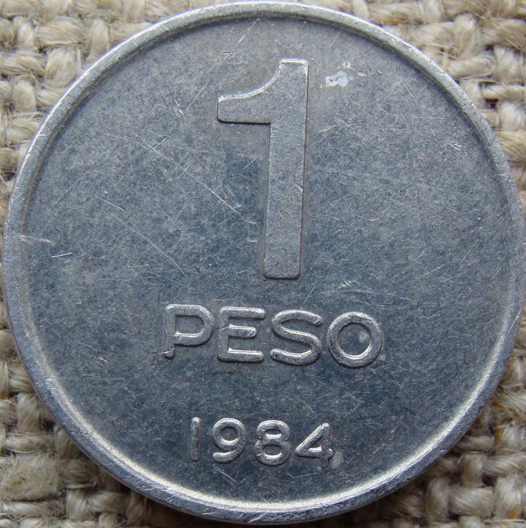 Аргентина 1 песо 1984 год